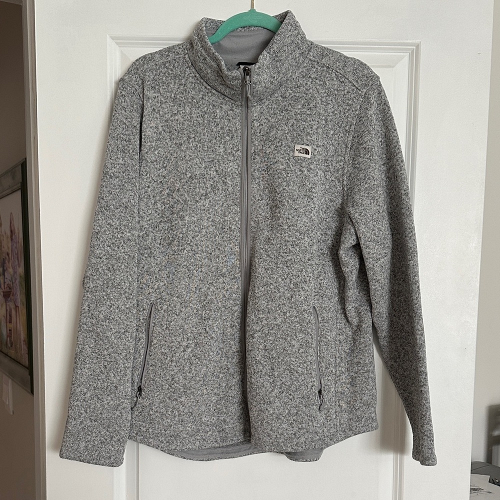 The North Face Heather Gray Zip-Up Fleece Jacket